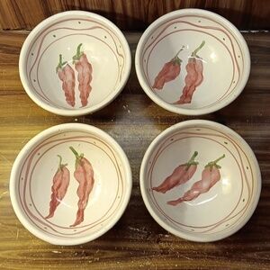 4 Emerson Creek Pottery Bedford VA chili bowls 🥣
